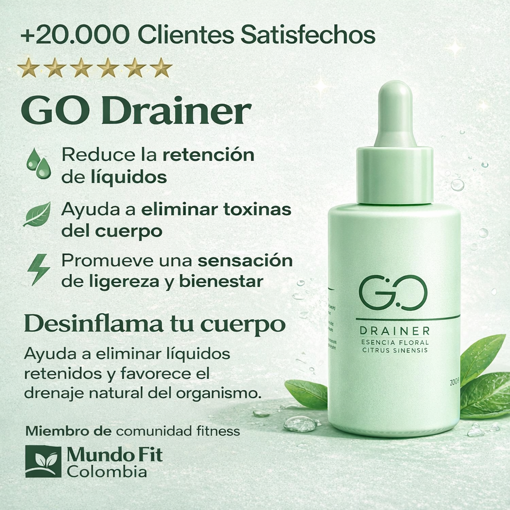 GO DRAINER : Reduce la hinchazón y sientete más ligero en menos de 16 días