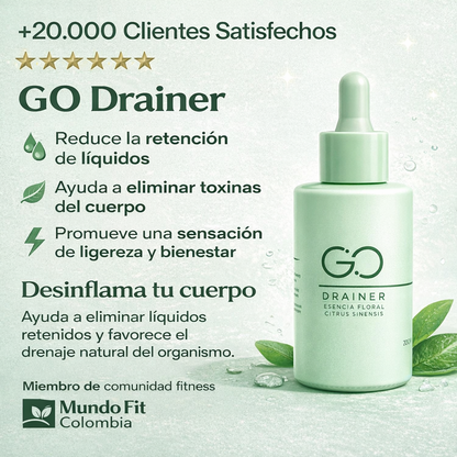 GO DRAINER : Reduce la hinchazón y sientete más ligero en menos de 16 días