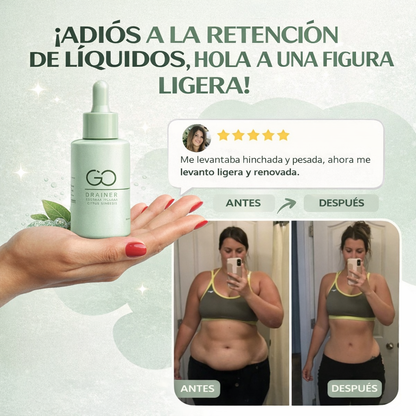 GO DRAINER : Reduce la hinchazón y sientete más ligero en menos de 16 días